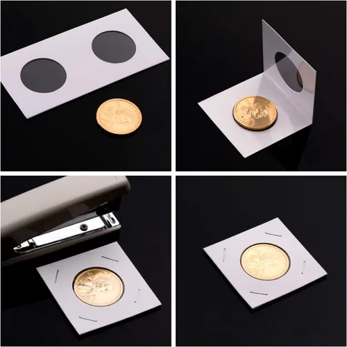 Miniatura 4 de 300 piezas de cartón para monedas, surtido mega abatible, 2 x 2 pulgadas para colección de monedas (6 tamaños)