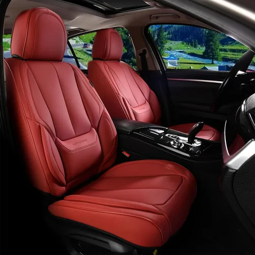 Miniatura 16 de Coverado Juego completo de fundas de asiento de automóvil, fundas de asiento negras para asientos delanteros y traseros de automóvil, protector