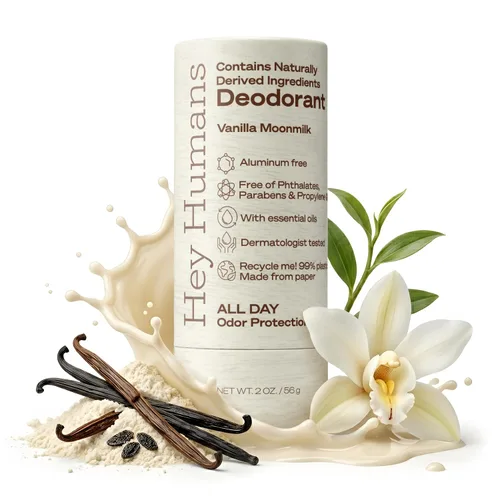 Miniatura 11 de Hey Humans Desodorante, desodorante sin aluminio para mujeres y hombres, contiene ingredientes de origen natural, control de olores todo el día