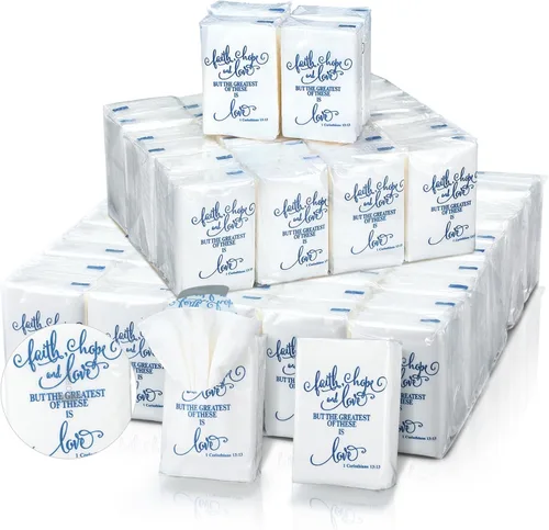 Miniatura 13 de Spiareal 50 pañuelos de lágrimas felices para boda de 3 capas para tus lágrimas felices, paquetes de pañuelos para invitados, mini papel de bolsillo