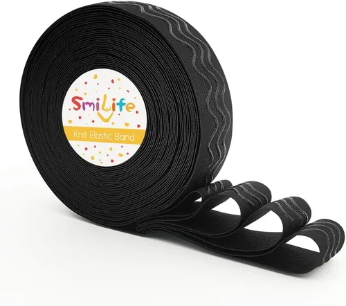 Miniatura 13 de SmiLife Banda Elástica de Agarre de Silicona para Coser, Beige, 1.05 Pulgadas x 12 Yardas