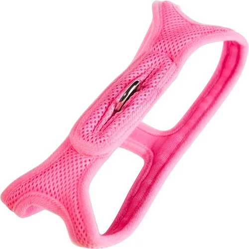 Arnés ChokeFree de malla velpro, mascota, hombro cuello, L, Rosado