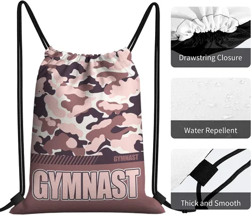 Miniatura 67 de Mochila con cordón impermeable para gimnasio, bolsas con cordón, bolsa de cuerda deportiva, mochila de camuflaje, Bolsas con cordón Cheer - Bolsas