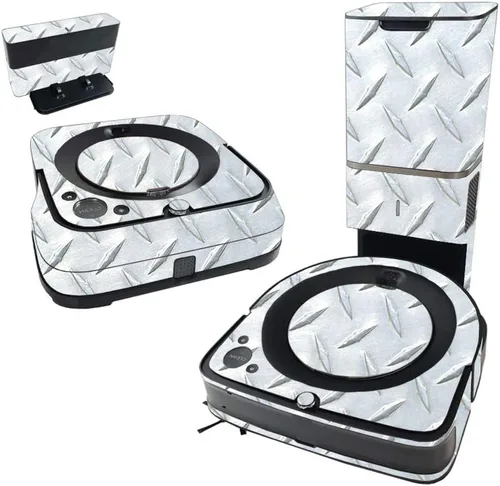 Miniatura 9 de MightySkins Skin compatible con iRobot Roomba s9+ Vacuum & Braava Jet m6 Bundle – Placa de diamante negro y cubierta de vinilo única, fácil