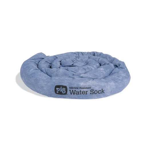 PIG Calcetín absorbente resistente al moho | Serpiente absorbente de agua | 3 pulgadas de ancho x 10 pies de largo | Absorción de 2.5 galones |