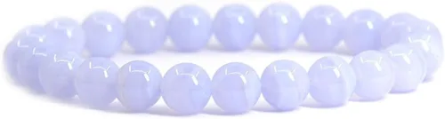 Miniatura 23 de Justinstones Pulsera elástica de cuentas redondas de 0.315 in con gemas semipreciosas, unisex, 7 pulgadas