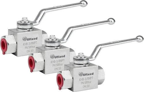 Miniatura 9 de 1/4" válvula de bola hidráulica de alta presión - 7250 Psi, 1/4" NPT DN10 válvula de bola con la manija