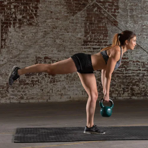 Miniatura 4 de ProsourceFit Vinyl Coated Cast Iron Kettlebells for Full Body Fitness Workouts