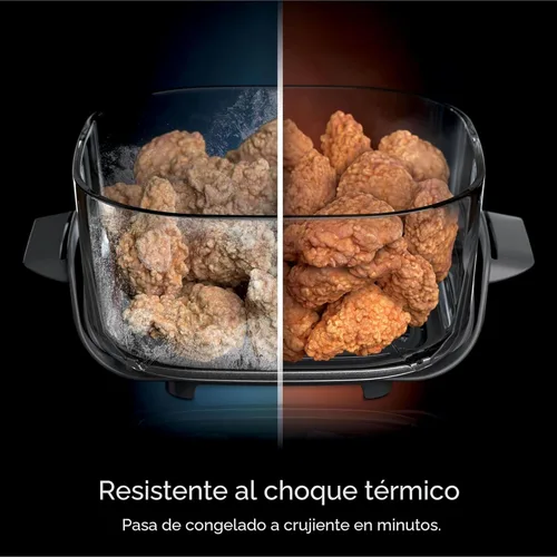 Miniatura 5 de Ninja Crispi - Freidora de aire de vidrio 4 en 1 Con recipientes de vidrio no tóxicos de 4 cuartos y 6 tazas y tapas Apto para microondas, Gris