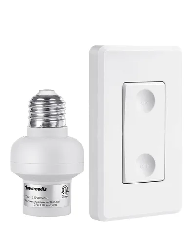 Miniatura 10 de DEWENWILS Toma de luz con control remoto, base E26/E27, programable y ampliable, no necesita cableado, enchufes de luz inalámbricos para dormitorio