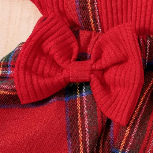 Miniatura 5 de Mameluco de Navidad para niñas recién nacidas, falda de malla de terciopelo rojo, traje de primera Navidad, regalo de Navidad