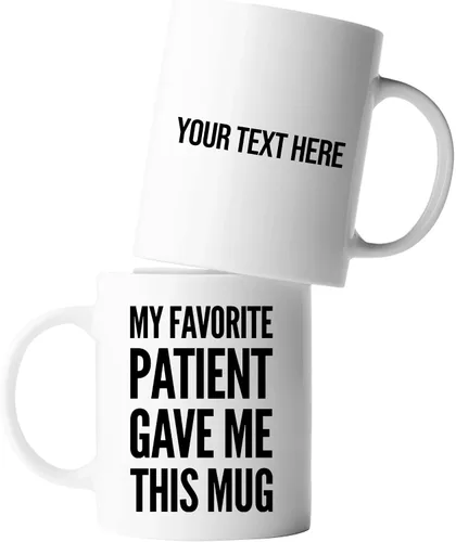 Miniatura 10 de Taza de cerámica con texto en inglés My Favorite Patient Gave Me This para el doctor de familia, regalo de agradecimiento para enfermera, doctorado