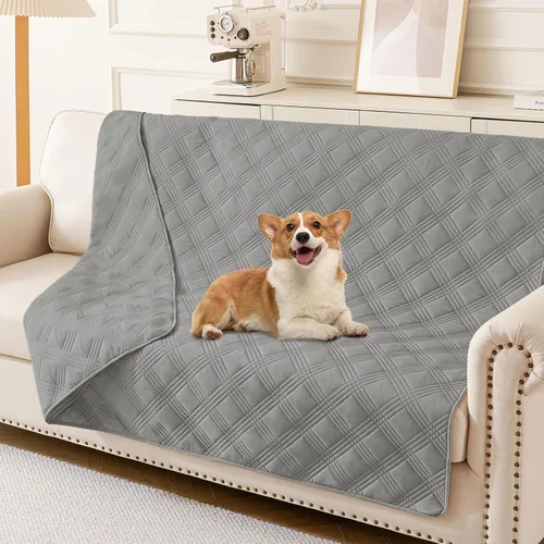 Miniatura 25 de hyha Manta impermeable para perros, manta reversible para cama de mascotas, funda suave para sofá/sillón lavable para perros, fundas impermeables