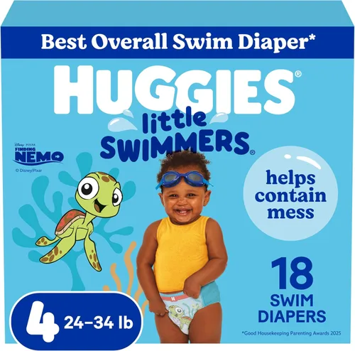 Miniatura 10 de Huggies Little Swimmers - Pantalones de natación desechables, S (15-34 libras), 12