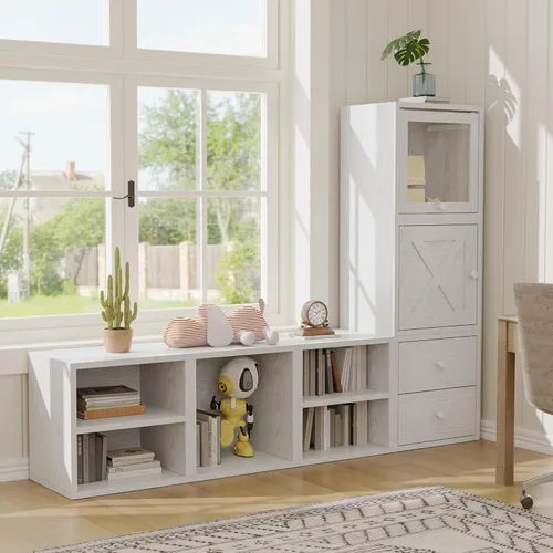 Miniatura 6 de FUSUNBAO Organizador Mágico de Almacenamiento de Cubos DIY Cubos Apilables para el Hogar Libros Ropa Juguetes - Sistema Modular de Almacenamiento
