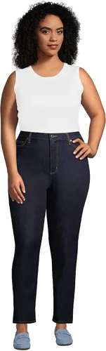 Miniatura 4 de Lands' End Supima - Camiseta sin mangas de algodón con cuello redondo para mujer