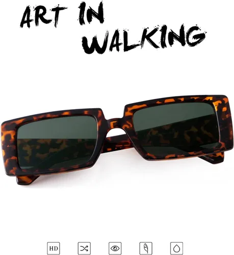 Miniatura 7 de Gafas de sol GIFIORE rectangulares para mujer, gafas de sol modernas estilo retro, gafas con montura ancha y con protección UV400