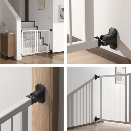 Miniatura 5 de ICERO Protector de pared extensor para puerta de bebé (paquete de 4) Kit de extensión de puertas montadas a presión que extiende puertas