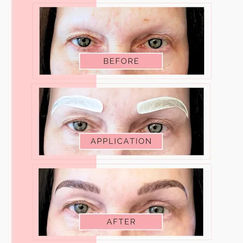 Miniatura 6 de 5 paquetes de tatuajes temporales para cejas, adhesivos impermeables para cejas, tatuajes falsos para el cabello tipo pelar de transferencia