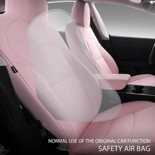 Miniatura 3 de Xipoo Funda de asiento compatible con Tesla Model 3, funda de asiento de automóvil, funda de poliuretano de repuesto para Tesla Model 3 2017 2018