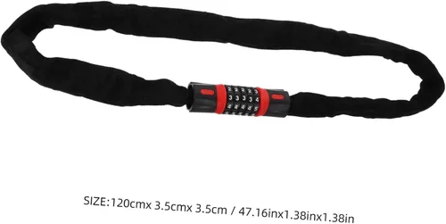 Miniatura 2 de GANAZONO Heavy Duty Bike Chain Lock Digit Combination and Keys Carbon Steel Anti-Theft Security for Bicycle Motorcycle Electric Bike Portable