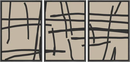 Miniatura 155 de SIGNWIN Lienzo enmarcado para pared, juego de arte abstracto de serenidad costera, ilustraciones abstractas junto al mar, arte moderno, decorativo