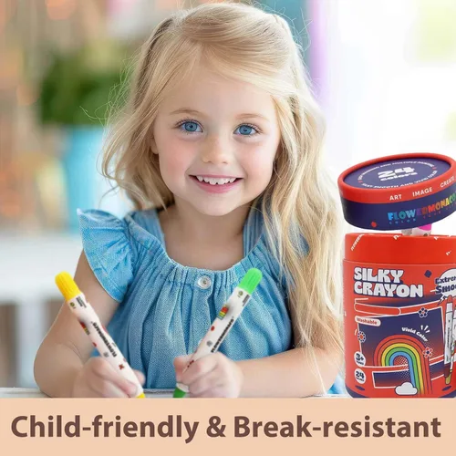 Miniatura 4 de Lebze Crayones lavables jumbo para niños pequeños, juego de 24 colores no tóxicos, crayones grandes para bebés, regalo para niños y niñas, flor