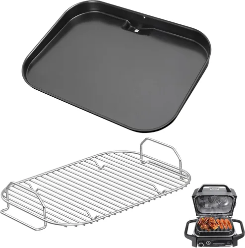 SafBbcue Placa de parrilla y rejilla para ahumar 7 en 1 Ninja Woodfire OG700 Series parrillas al aire libre, para Ninja OG701 OG751 XSKGRDPLT