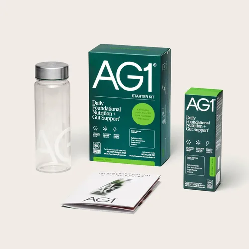 Miniatura 2 de AG1 Athletic Greens Kit de inicio de 7 días, polvo todo en uno con multivitamínico, probióticos, superalimentos, incluye 7 paquetes de viaje