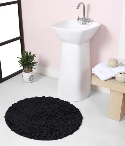 Miniatura 69 de Home Weavers Bell Flower Collection - Tapetes de baño copetudos 100 % algodón, extrasuaves y absorbentes, antideslizantes, lavables a máquina, lino