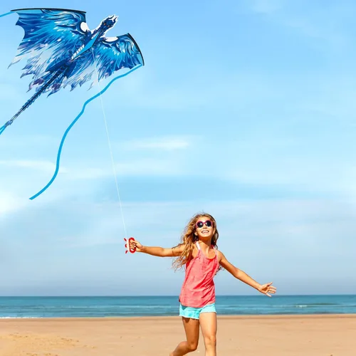 Miniatura 6 de Cometa de dragón para adultos, regalos para Pascua, cometas para niños de 4 a 8 a 12 años, fácil de volar, cometa para principiantes, viajes a