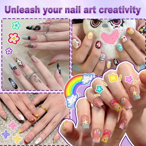 Miniatura 7 de Bolígrafos de arte de uñas de 12 colores, punta fina de 0.020 in, bolígrafos de esmalte de uñas 3D de secado rápido para diseño de uñas, pintura