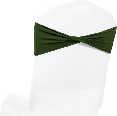 Miniatura 26 de MDS® Paquete de 10 bandas elásticas de elastano para silla sin hebilla deslizante, lazo elástico reutilizable para silla para boda, recepción