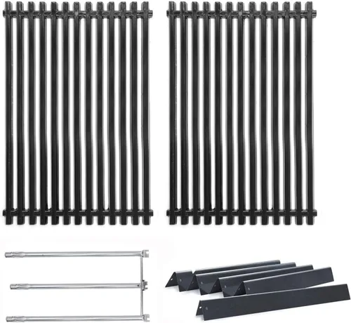 Hongso Rejillas de cocina de 17.4 pulgadas 7525, barras aromatizantes de 22.5 pulgadas 7536 y kit de tubo de quemador 7508 piezas de repuesto para