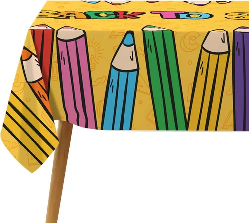 Miniatura 5 de Hafangry Mantel de regreso a clases, para niños, estudiantes, primer día de escuela, decoración de fiesta de bienvenida, rectangular, cocina
