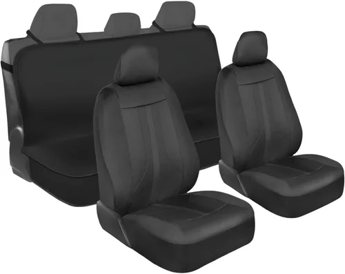 Miniatura 20 de Motor Trend Fundas de Asiento de Coche de Tela Gris para Asientos Delanteros – Fundas de Asiento Tipo Bucket Automotrices Premium, Hechas