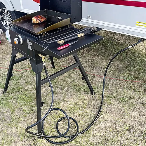 Miniatura 7 de GASPRO Manguera de propano de conexión rápida de 24 pies para RV para parrilla de camping, estufa Camp Chef, cuenco de fuego Outland, hoguera