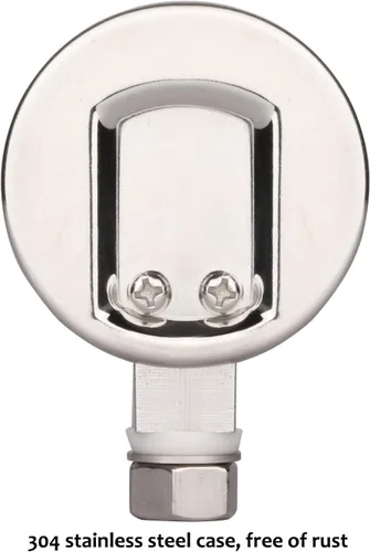 Miniatura 3 de MEASUREMAN Medidor de olla a presión de acero inoxidable, medidor de presión de presión, manómetro de vapor, dial de 2 pulgadas, montaje inferior