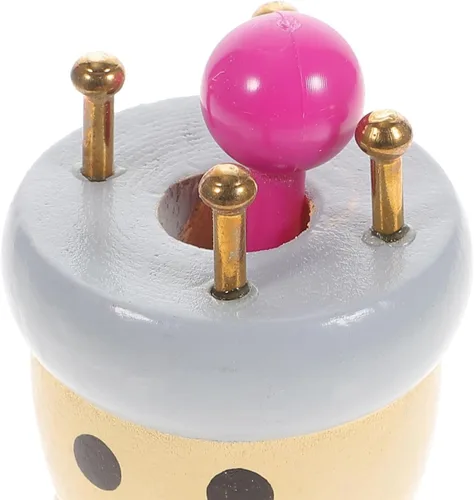Miniatura 4 de EXCEART Muñeca de tejer de madera con aguja DIY hilo de lana carrete de tejer para manualidades trenzadas, herramienta de punto de madera de mano