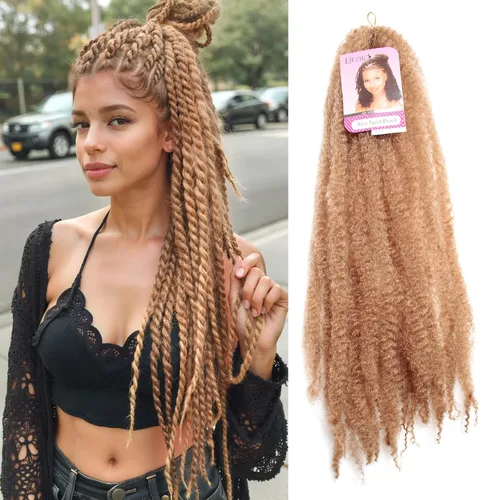 Miniatura 12 de Cabello trenzado Marley Twist de 18 pulgadas, extensiones sintéticas suaves, esponjosas y versátiles para estilos de aspecto natural, perfecto
