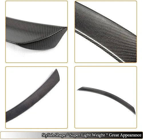 Miniatura 5 de Alerón de tronco de fibra de carbono para Mercedes Benz Clase W204 Coupé 2 puertas 2008-2014 C204 C180 C200 C250 C300 C63 AMG Tapa trasera