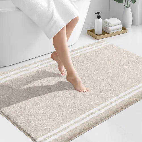 Miniatura 14 de PURRUGS Alfombra de baño antideslizante, lavable a máquina, 20 x 24 pulgadas, en forma de U, súper absorbente y de secado rápido, tapete de baño