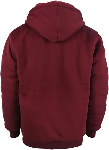 Miniatura 2 de Sudadera con capucha con forro de sherpa para niños, con cremallera completa, forro polar, cálida, para jóvenes, de manga larga