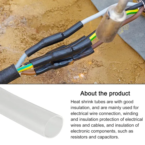 Miniatura 3 de Tubo termorretráctil 2:1, envoltura de tubo de manguito de cable, [para protección de aislamiento eléctrico] - 1/4 pulgadas de diámetro/16