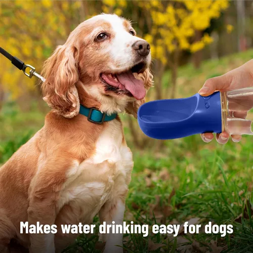 Miniatura 4 de Mr. Pen Botella de agua portátil para perro, 19 onzas, grande, azul marino, dispensador de botellas de agua para perros de viaje, no apto