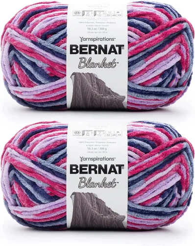 Miniatura 27 de Bernat - Estambre para mantas súper esponjoso acrílico, 2 paquetes de 300g/10.5 onzas, #6, chenilla gruesa de peso pesado para tejer y crochet