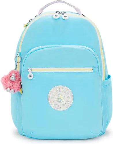 Miniatura 60 de Kipling Seoul - Mochila grande metálica para portátil de 15 pulgadas, Agua (Aqua Flowers)