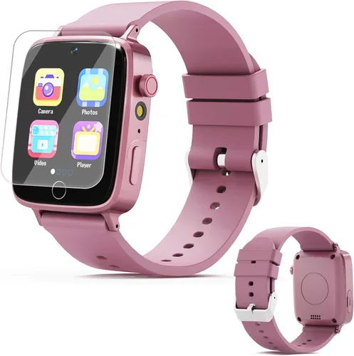 Miniatura 11 de Reloj inteligente para niños con 26 juegos de rompecabezas, reloj para niños con pantalla táctil HD, cámara, reproductor de música, reloj Azul