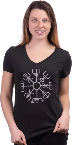 Miniatura 2 de Vegvisir Camiseta de mujer con brújula nórdica vikinga brújula nórdica germánica islandesa con símbolo mágico pagano