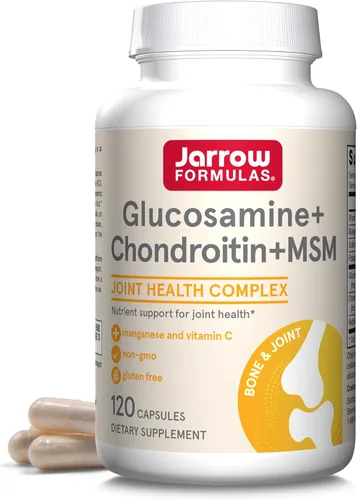 Sumplemento Jarrow Formulas glucosamina, condroitina y MSM, GCM120, 1, 1